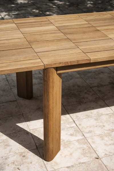 Ausziehbarer Gartentisch Teak - Brick Roda